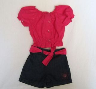 Penelope Mack, Girls Pink Top with Shorts, 4T, Baby girl Toddler 