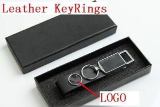   Logo Car Badge Emblem Chrome Leather KeyRings Keyfobs Best Gifts Boxes