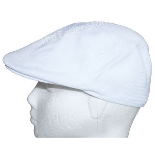   White Bowls Flat Cap Peaked Golf Cricket Umpire Lawn Bowling Sun Hat