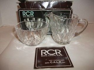 Royal Crystal Rock RCR 24% Lead Creamer & Sugar Dish