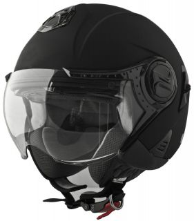 CRAFT X16 OPEN FACE MOTORCYCLE HELMET MATT BLACK ALL SIZES INNER VISOR 