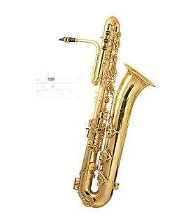 advanced bass saxophone Bb Key gold lacquer brass body hard case etc 