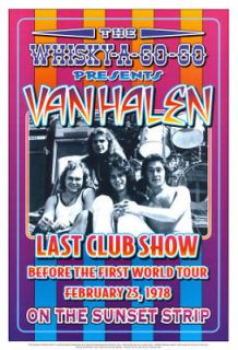 Van Halen at the Whisky A Go Go Concert Poster * Last Club Show 