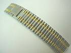 Vintage Mens Butterfly Clasp Watch Band Lassale 20mm Two Tone Base 
