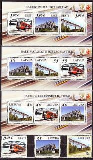 Newly listed Latvia / Lithuania / Estonia   2012 Railroad Bridges 