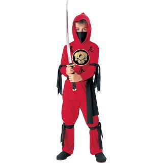 Red Ninja Child Boys Suit Halloween Costume