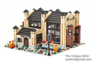 Lego Custom Train Engine Shed  Instructions Manual [town city garage 