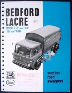 BEDFORD TK LACRE SUCTION ROAD SWEEPER TRUCK LORRY SALES BROCHURE 1966