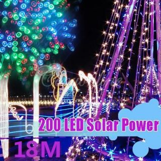 100/200 LED Solar Panel String Light Lamp Outdoor Xmas Christmas 
