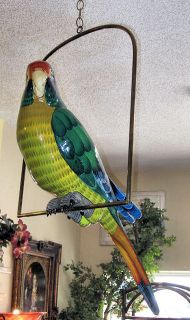 Large SERGIO BUSTAMANTE Signed & Numbered 28/100 Paper Mache PARROT w 