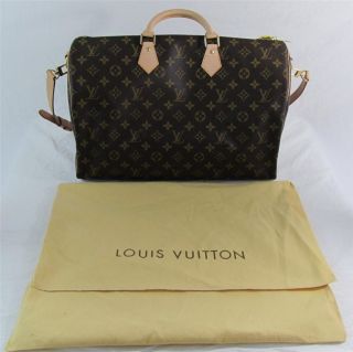Louis Vuitton Speedy Bandouliere 40 Monogram LV Travel Bag Hobo Retail 