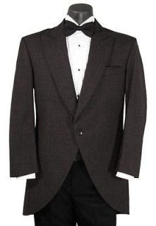   Vintage Charcoal Grey Cutaway Tuxedo Morning Coat Gray Tux Jacket 46S