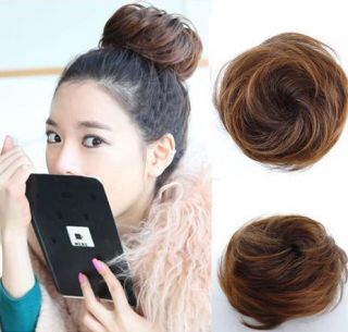 1Pc New Fashion Korean Cute Young Girl Bun Synthetic Wig Hairpiece 