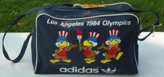 VTG 80s LOS ANGELES L.A. 1984 OLYMPICS SAM EAGLE ADIDAS TREFOIL FLIGHT 