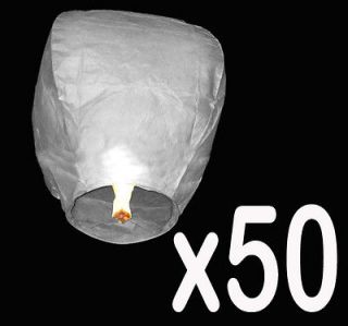   Fire Sky Chinese Lanterns String Flying Floating Lamps 50 PCS Outdoor