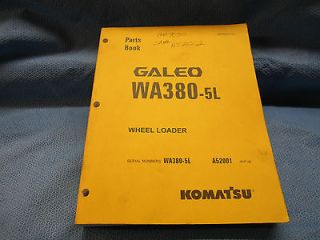 Komatsu WA380 5L Wheel Loader Parts Book