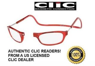 CLIC READERS Original magnetic eyewear NEW Red +1.50 Authentic 