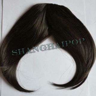 Ladies Bangs Extensions Hair Side Fringe Center Parting Clip On In 