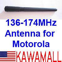 Long Pointed Black Antenna VHF 136 174MHz for MOTOROLA BPR 40 GP300 