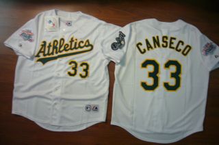 MAJESTIC 100% Licensed Oakland As JOSE CANSECO 1989 World Series 