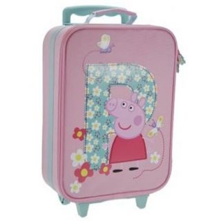   PINK CHILDRENS TROLLEY SUITCASE HAND LUGGAGE WHEELED ROLLER BAG 033261