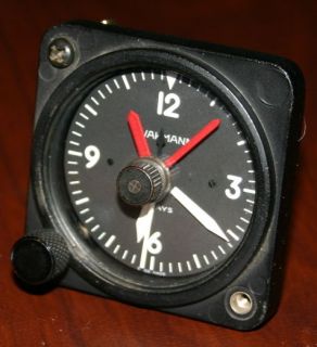 Wakmann 8 Day Aviation Clock Swiss Made  Works Great 