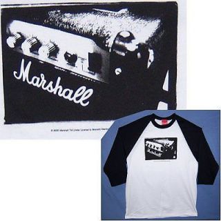 MARSHALL AMP! WHITE RAGLAN BASEBALL JERSEY RAGLAN SHIRT XL NEW