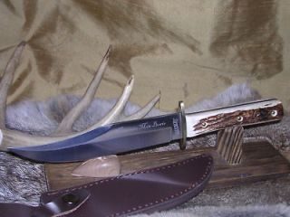 MARBLES MOUNTAIN MAN BOWIE HUNTING KNIFE W/ SHEATH CASE NR!!
