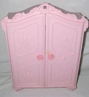 Vintage Doll House Creata Flower Princess Pink Armoire