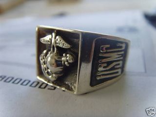 silver marine corps ring