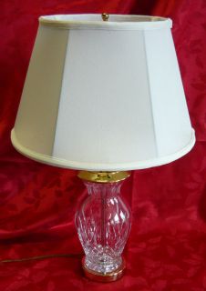 Waterford Lismore 22 Height Crystal Lamp FREE Insurance Brass 