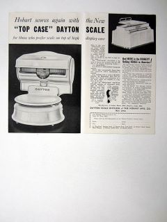 Hobart Dayton Top Case Scale grocery store scales 1935 print Ad 