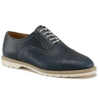 Dr. Martens Mens Caine Brogue 5 Eye Lace Up Oxford Shoes Blue Navy 