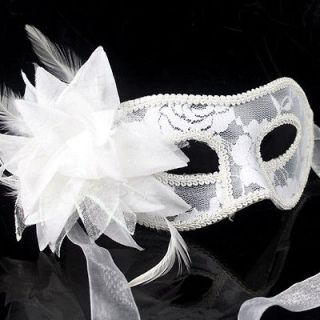 white masquerade mask in Masks & Eye Masks