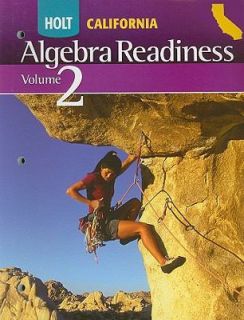 Holt California Algebra Readiness, Volume 2 (2008, Paperback)