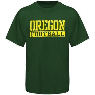 Oregon Ducks Green Stencil Football T shirt
