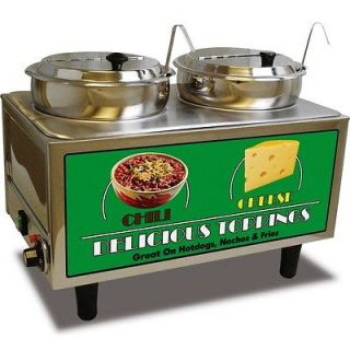 Chili & Nacho Cheese Warmer & Merchandiser, Tabletop Food Server 