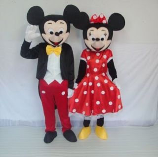 Mickey & Minnie party fancy mascot costume NON CARDBORD HEAD FEEE SH 