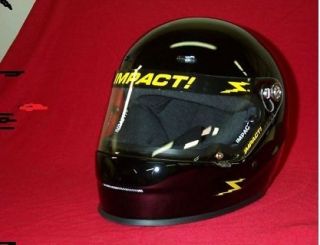 Impact Wizard Gloss Black Racing Helmet SA2010 imca