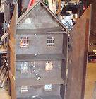 Vintage hand made doll house, nothing fancy primitive nice country 