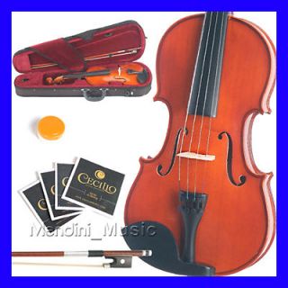 FULL SIZE 4/4 STUDENT VIOLIN+Book+2 Set Strings+Lesson​s