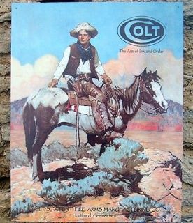   Style Cowboy Western Colt Guns Metal Sign Retro Ad Wall Decor USA Gift