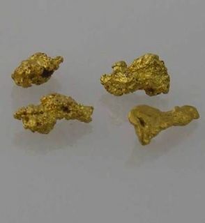   Natural High Purity Bright Gold Nuggets 1.095 grams   4 pieces Gold