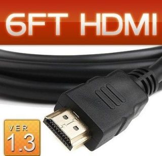 Premium 1080p Gold HDMI 1.3 Cable 6 FT for HDTV Blue Ray DVD HD Video 