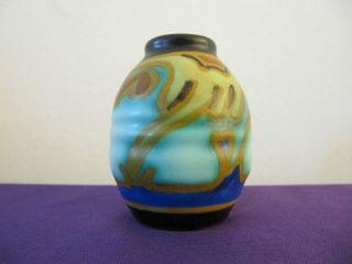 Rare Gouda Plateel Schoonhoven Art Deco Mini Vase