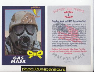 GAS MASK NBC PROTECTION SUIT 1991 DESERT STORM OPERATION YELLOW RIBBON 