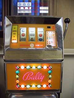 BALLY SLOT MACHINE ONE ARMED BANDIT SLOTS COLLECTIBLE VINTAGE QUARTER 