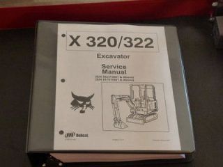 Bobcat X 320, X 322, X320, X322 Excavator Service Manual, 6724910 (1 
