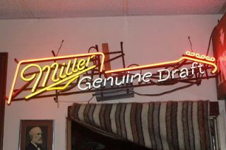 Miller Genuine Draft Beer NEON SIGN with Guitar 50Long