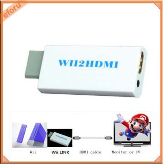 Wii To 2 HDMI /DVI + 3.5mm Audio Video Converter Cable Adpter NTCS480I 